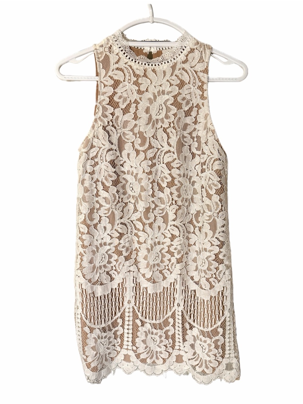 *NWOT* Boutique Delicate White Lace Dress